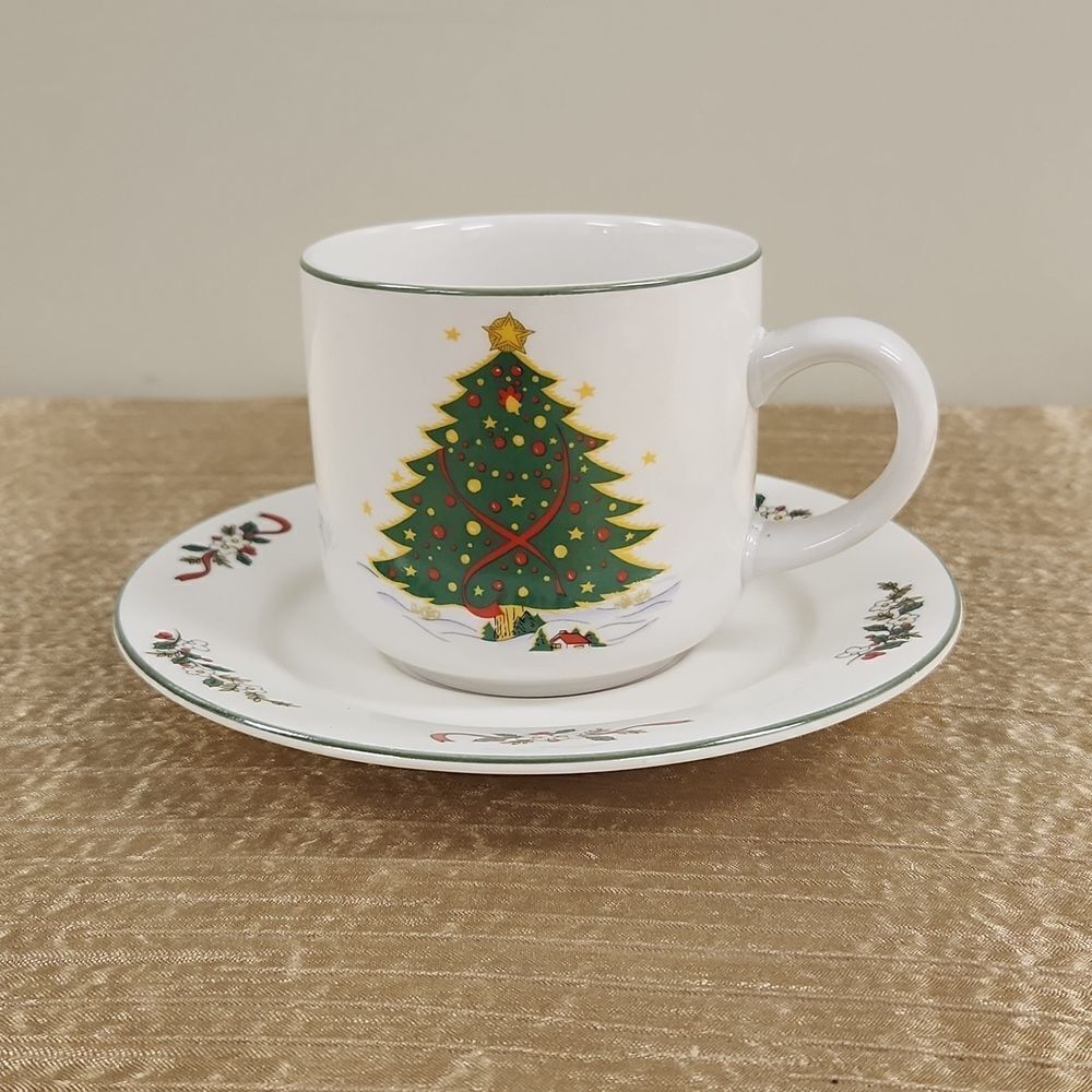 Panstone Christmas Cup and Saucer Set